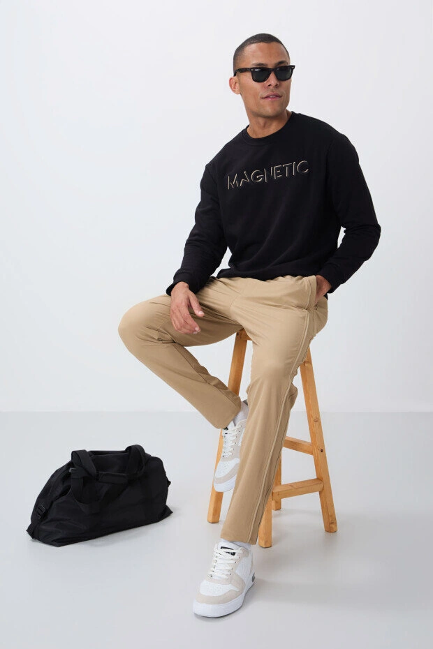 Rahat Form O Yaka 2li Paket Siyah Erkek Sweatshirt - 88020 Siyah