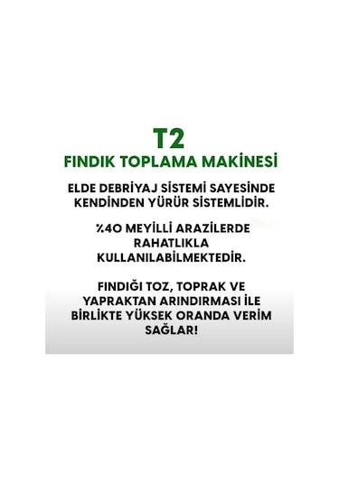 Aydınmaksan T2 Benzinli Fındık Toplama Makinası 25mt Hortumlu