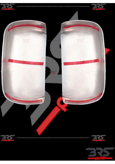 Fiat Doblo Uyumlu 2000-2010 Ayna Kapağı 2 Parça Abs Krom Kaplama