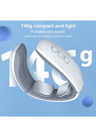 Leezsing Beyaz Usb Şarjlı Servikal Masaj Cihazı - 6 Mod Akupunktur, Tuina, Vurma 15 Dakika Otomatik Programlı Kollu Boyun Masajı Beyaz