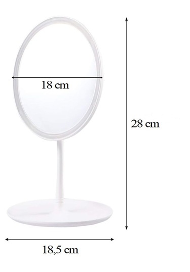 Yuvarlak Işıklı Makyaj Aynası 3 Renk Işık Şiddeti Ayarlanabilir