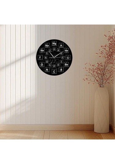 Homyl Oturma Odası, Okul, Ofis Için Sessiz Periyodik Tablo Siyah