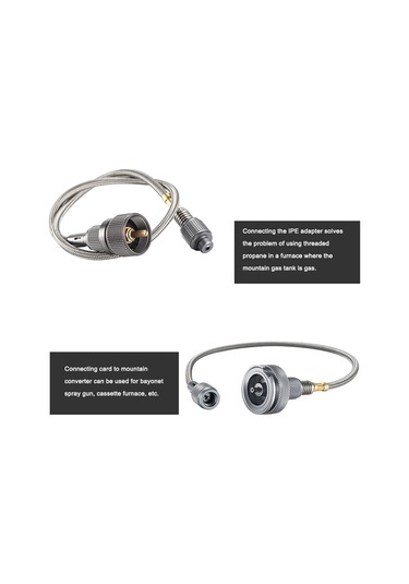 Yaozixa Campıngmoon Z17 Çelik Gazi Yüksek Basınçlı 100cm Uzatma Hattı, Çamaşırlı, Tencere-gaz Tankı Bağlantısı, Evrensel Kullanım, Dış Mekan Manzaraları İçin Gümüş