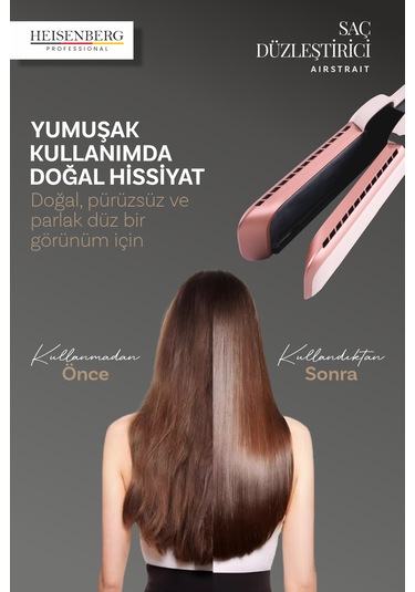 Heısenberg Airstrait Saç Düzleştirici Hava Üflemeli Saç Şekillendirici