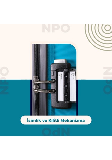 Npo Diamond Pp Polipropilen Büyük Boy Kırılmaz Valiz - Turkuaz