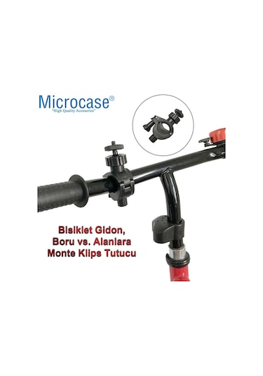 Microcase Aksiyon Kamera Vb Klipsli Bisiklet Gidon Tutucu Al2703