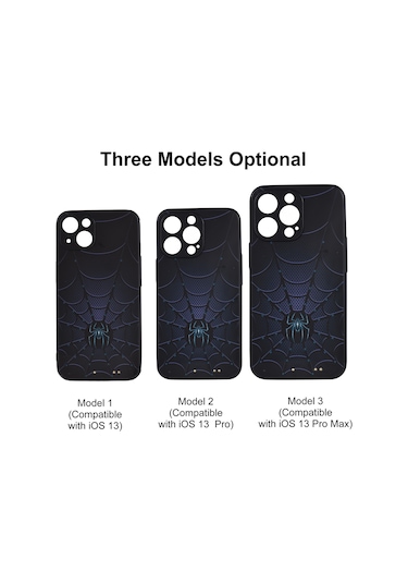 Vkemall  13 Pro Max Uyumlu Model 3: Şarj Edilebilir Pc Kılıf, Örümcek Dinamik Işık Animasyonu, Tam Yönlü Sağlama Ve Darbeye Dayanıklılık