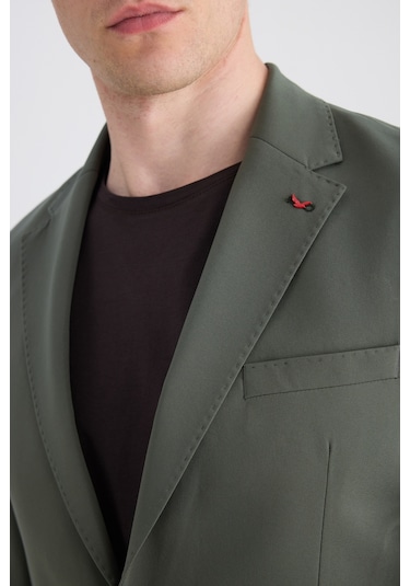 D's Damat Ds Damat Slim Fit Haki Düz Kumaş Ceket 5hc04st14436m Çok Renkli
