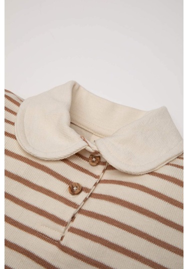 DeFacto Kız Bebek Çizgili Bebe Yaka İçi Yumuşak Tüylü Sweatshirt D6195A5NSBN564 Kahve DeFacto Kız Bebek Çizgili Bebe Yaka İçi Yumuşak Tüylü Sweatshirt D6195A5NSBN564 Kahve