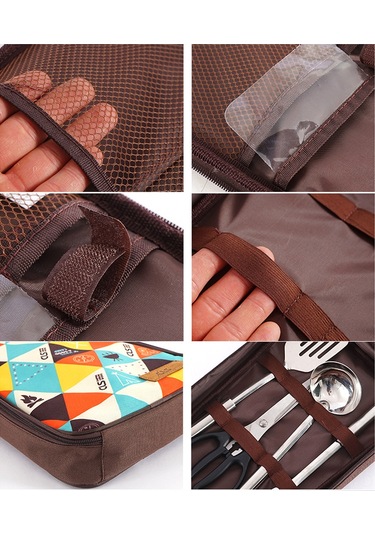 Padalink Kamp, Piknik Ve Seyahat İçin Pratik Alet Düzenleyici Çanta - Mesh Cepli, Hafif Ve Taşınabilir Çok Renkli