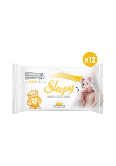 Sleepy Sensitive Islak Bebek Havlusu 12X25 300 Yaprak