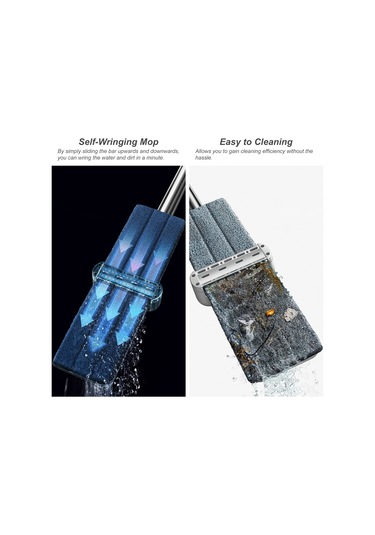 Yaozixa 360 Dönebilir Mikrofiber Yer Paspası - Islak & Kuru Temizlik İçin Yeniden Kullanılabilir Bezler