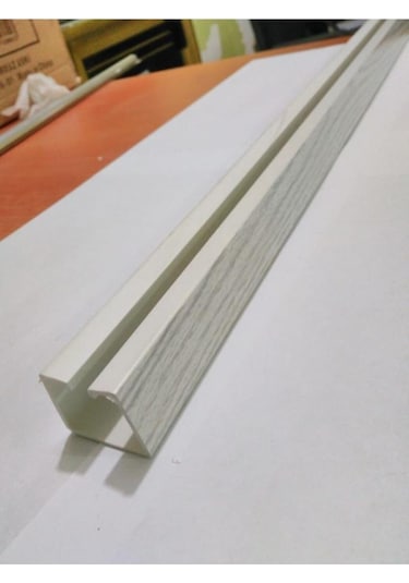 Akordeon Kapı Rayı 3x3cm, Akağaç Ahşap Desenli, 87cm