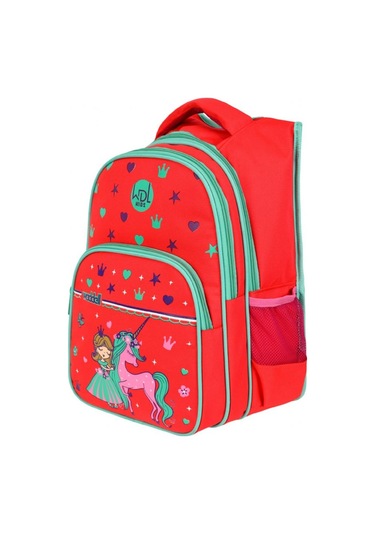 Waddell Kız Çocuk Kırmızı Unicorn İlkokul Sırt Çanta Seti