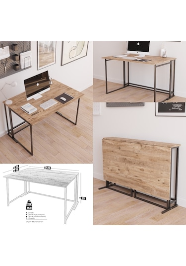 Fahrettinküçük Worklife Katlanabilir Çalışma Masası Bilgisayar Masası Çizim Masa