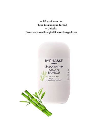 Byphasse Bamboo Extract 48H Kadın Roll-On Deodorant 50 ML