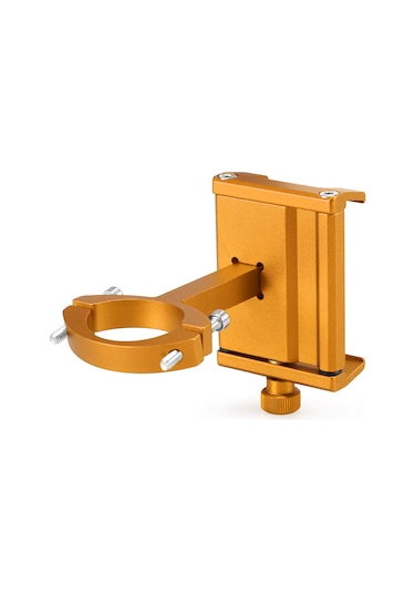 Gajeena Alüminyum Çelik Bisiklet Telefon Tutucu - 6.2-10cm Genişlik Ayarlanabilir, Sıkıca Tutma, Kolye Montajlı, Turuncu