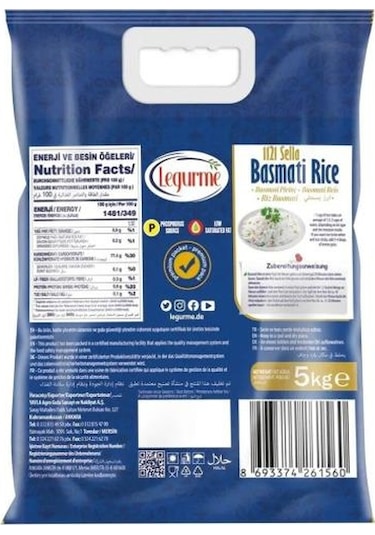 Yayla Legurme Basmati Pirinç 5 Kg
