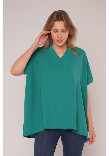 Gabria Hakim Yaka Bluz Yeşil