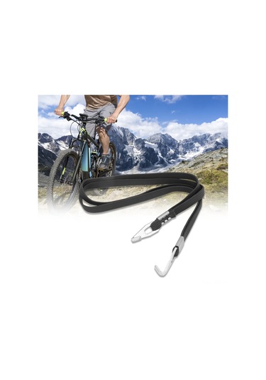 Geeroyoo Bisiklet Çanta İlişkilendirme Kayışı, 80-200cm Genişletilebilir, Alüminyum Çekme Kancası Ve Paslanmaz Çelik Kilitle, Sıkıca Bağlama, Siyah Siyah