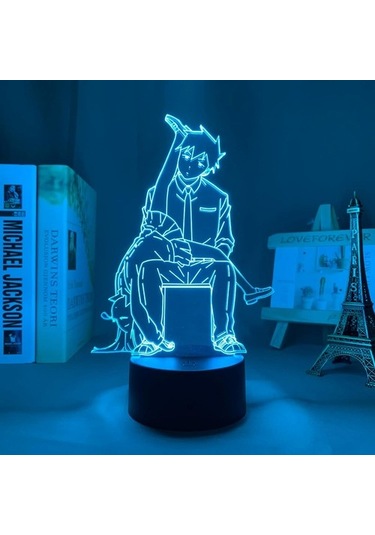 Goldenqian Boys Için 3d Gece Lambası Anime Hakarenai Aharen, Reina Çocuklar Için Yatak Odası Dekorasyon Manga Doğum Günü Hediyesi 3d Lamba Pxjd Kf2ıu7 Siyah