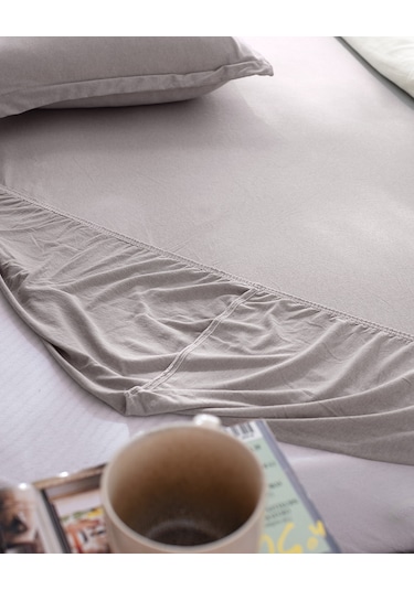 Madame Coco Bobigny Çift Kişilik Pamuklu Supersoft Comforter Set - Gri Gri