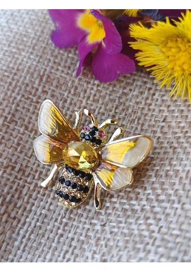 Villovatik Arı Broş 189843456 Altın Rengi