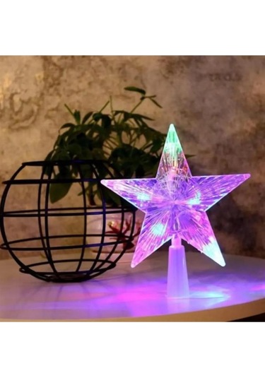 21 Cm Yılbaşı Süs Tepe Lambası Karışık Renk Fişli Led