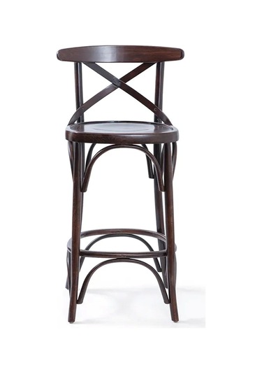 Thonet Ahşap Bar Sandalyesi Kahverengi
