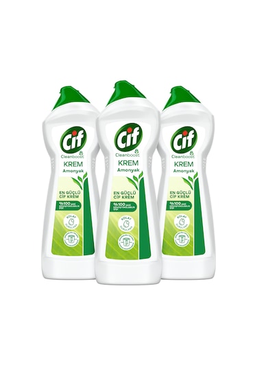 Cif Krem Amonyaklı Yüzey Temizleyici 3 x 750 ML