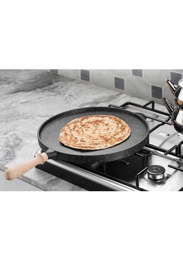 Tava Granit Gözleme Izgara Döküm Çift Taraflı 36 CM Erendemir