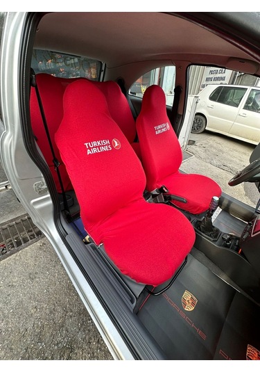 Üniversal Her Araca Uyumlu Thy Kırmızı Servis Kılıfı Ön Arka Takım