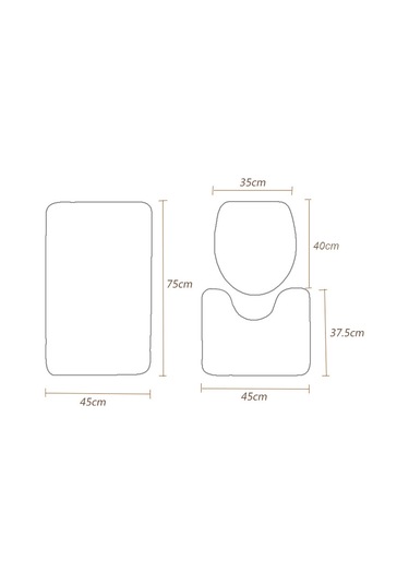 3 Adet/takım  Tarzı Banyo Dekoru Kaymaz Zemin Matı Banyo Paspası + Kaide Halı + Kapaklı Tuvalet Kapağı  Süslemeleri