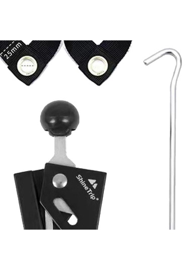 Suntek Muşamba Direği Uç Kapağı Gölgelik Çadır Desteği Dokuma İle Siyah