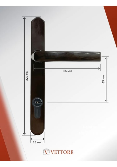 Vettore Pvc Plastik Kapılar İçin Kapı Kolu Kahverengi 169480810