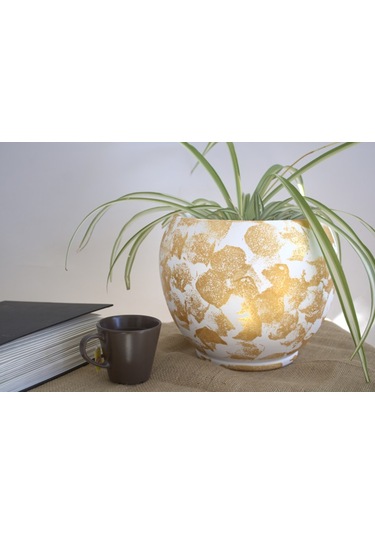 Çömlek Vazo 22x24 Cm Toprak Vazo Dekoratif Vazo