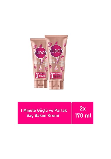 Elidor Superblend 1 Minute Onarıcı Süper Saç Bakım Kremi Güçlü ve Parlak
170 ml x 2 Adet