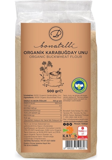 Bonatelli Organik Karabuğday Unu 500 G