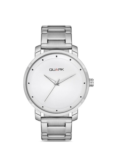 Quark Qc-511d-7a Metal Kasa Çelik Kordon Gümüş Renk Erkek Kol Saati Gümüş