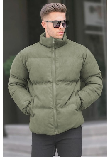 Madmext Haki Nubuk Erkek Şişme Mont 6802-haki Haki