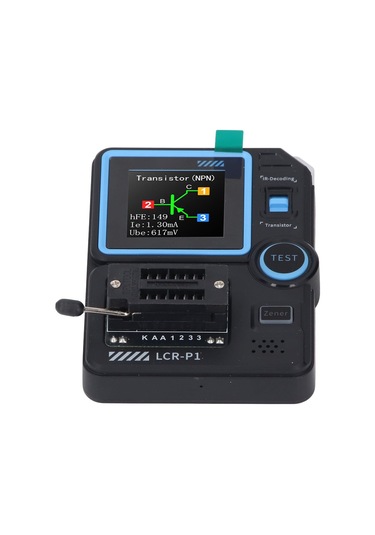 Transistör Test Cihazı, Yüksek Doğruluk Renkli Ekran Çok Fonksiyonlu Kondansatör Dirençli P1 Transistör Ölçer