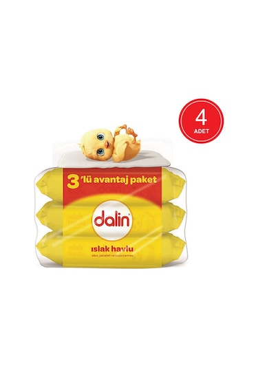 Dalin Islak Havlu 4 X 3'Lü Avantaj Paket 672 Yaprak