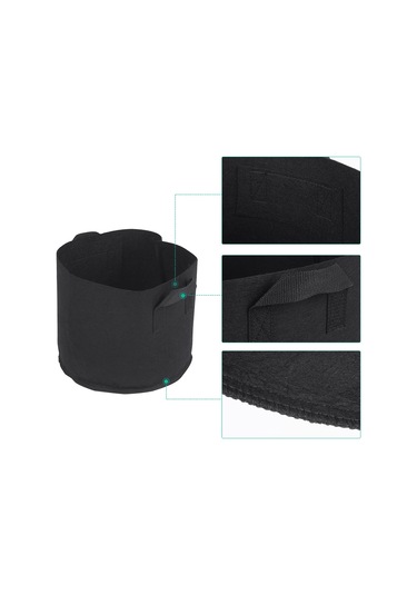 Yifomall 5'li Set Dokunmamış Bahçe Çantası - Farklı Boyutlarda 1-10 Galon Sap Tasarımlı