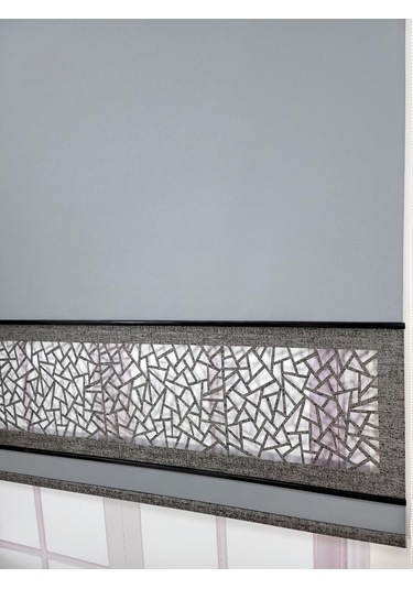 Yeni Nesil Çift Renk Lazer Stor Perde Mat Kalın Kumaşlı Renk Seçenekli Antrasit