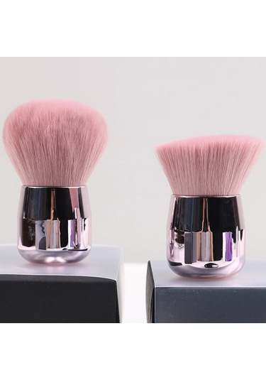 Vkemall Yumuşak Nylon Tüylü Plastik Kollü斜头&yuvarlak Başlı Blush/serbest Toz/fondöten Makyaj Fırçası - Taşınabilir Ve Dayanıklı