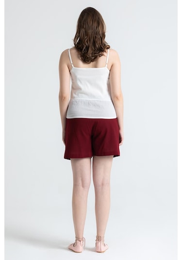 Askılı Şile Bezi Bihter Nakışlı Yazlık Bluz Krem Krm-krem