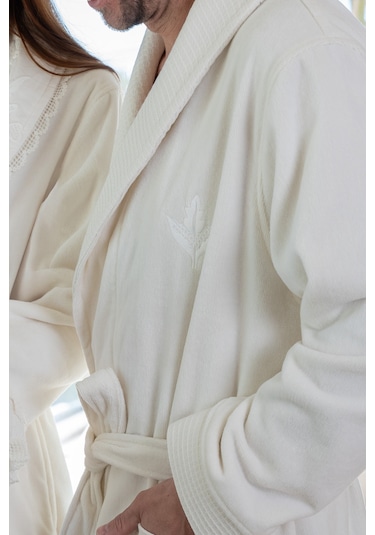 Ecocotton Paye %100 Organik Pamuk Aile Bornoz Seti Krem-krem M/l Krem - Krem