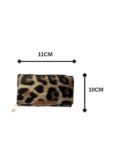 Bonita Leopar Cüzdan Çok Bölmeli Premium Kalite renk