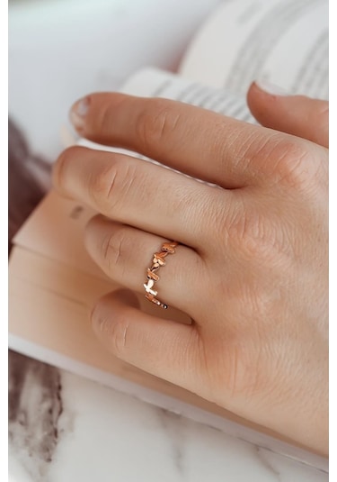 Altın Kelebek Desen Tamtur Yüzük