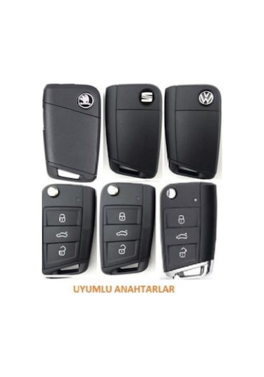 Seat Leon Fr Ibiza Arona Tarraco Lüks Nano Anahtar Koruma Kılıfı Beyaz Gold Altın Renk